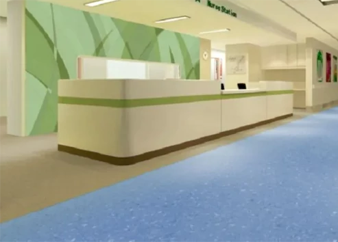 Flooring for the nurse station